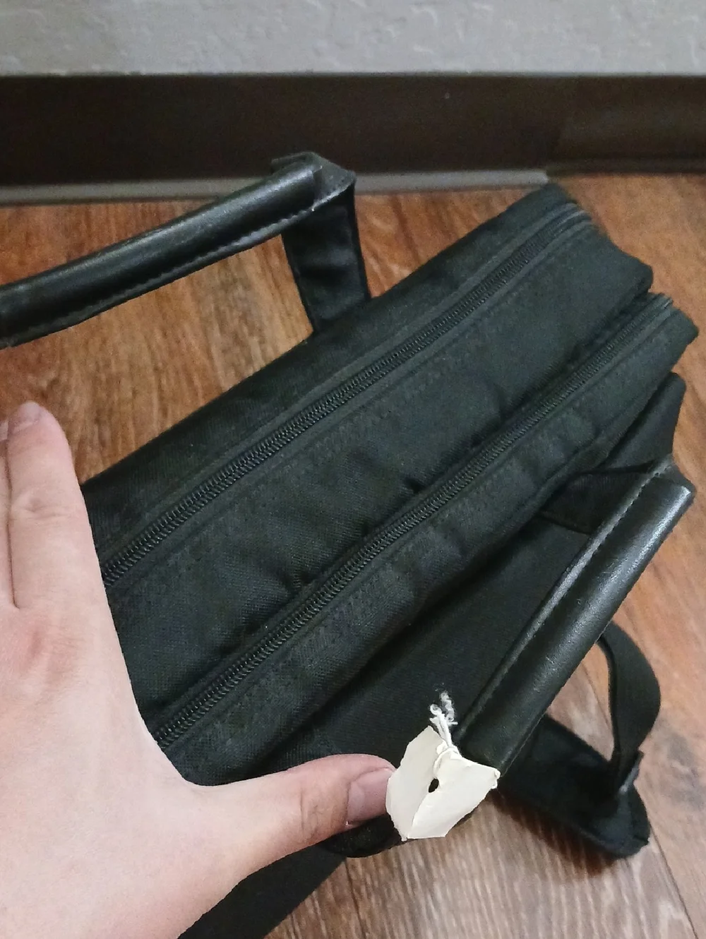 Samsing Men's Black Briefcase Shoulder Bag - Professional Commuter